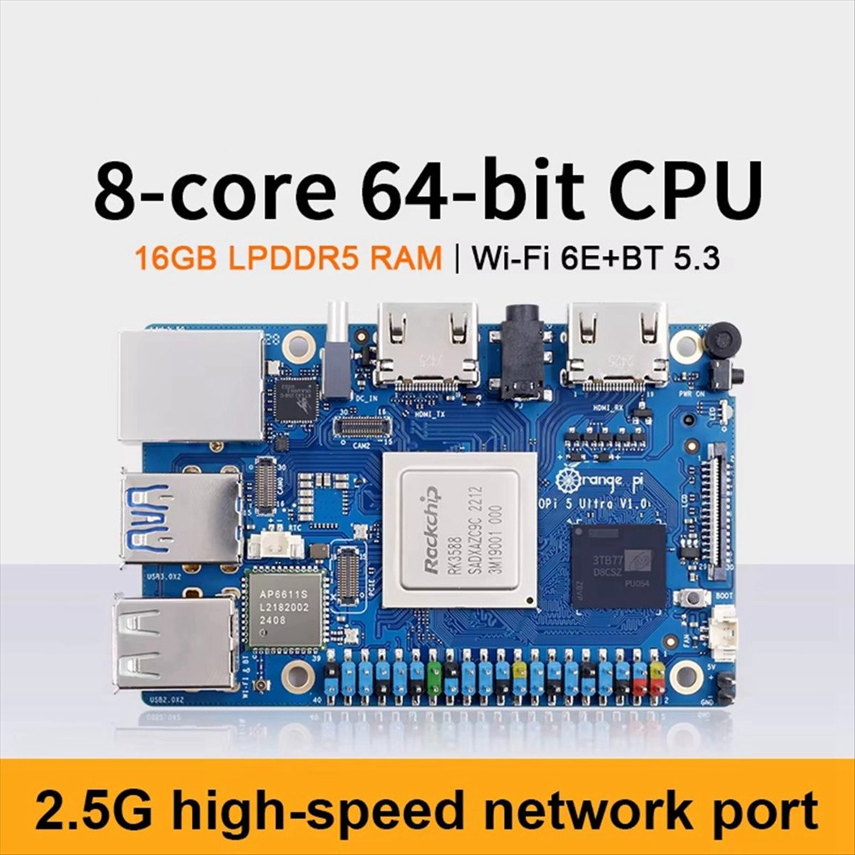 Rockchip Rk3588 Development Board - DT75BG Untuk 5 Ultra Development Board