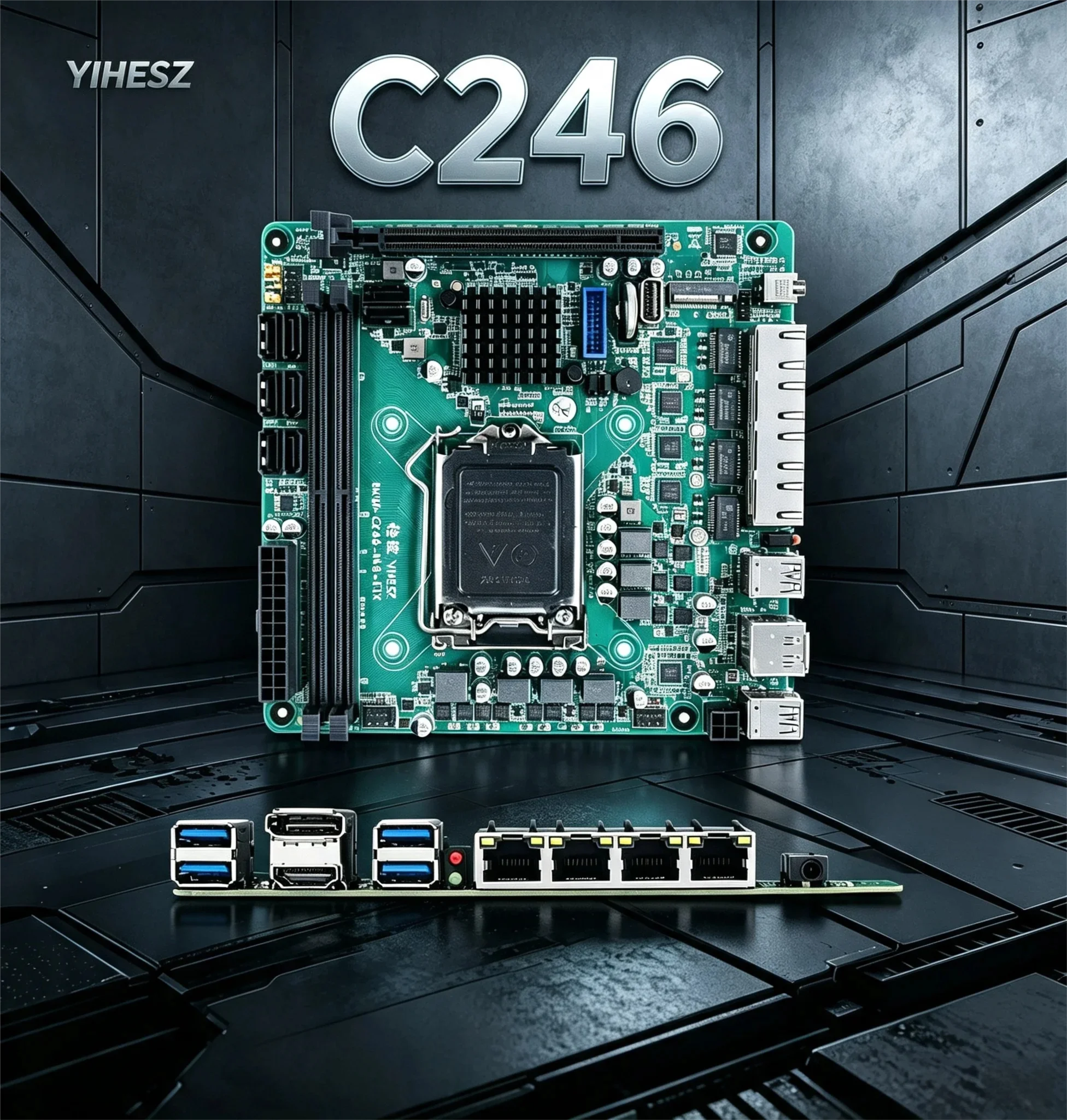Motherboard C246 ITX NAS Mendu - Nas Motherboard 8 Sata Mini Itx ulasan dan harga