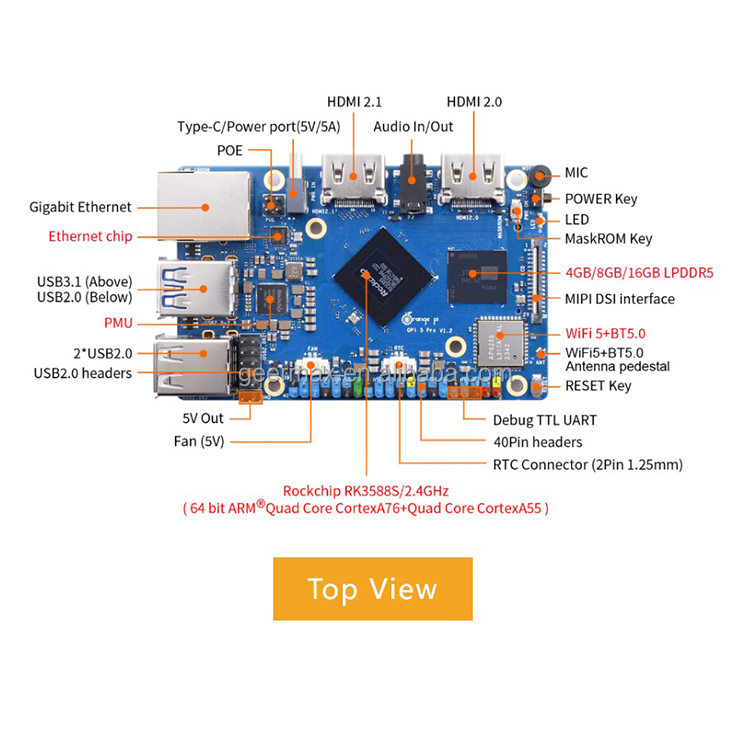 Orange Pi 5 Pro 4GB 8GB 16GB R - Orange Pi 5 Plus 16Gb ulasan dan harga